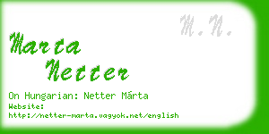 marta netter business card